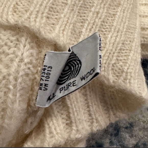 Vintage LL Bean Wool Cable Knit  Cardigan Sweater light weight 80s 90s sz 46 XL - Picture 7 of 7